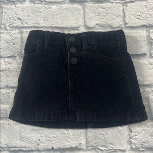 Black velvet toddler skirt